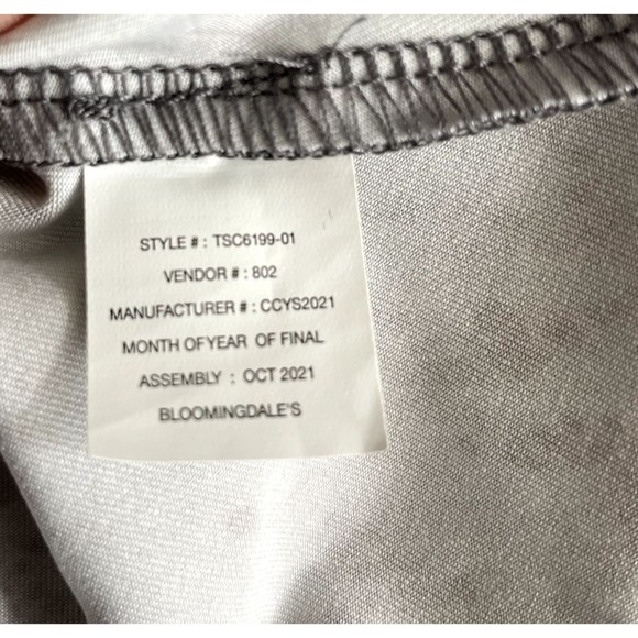 Aqua Bloomingdales Bodysuit Gray XS Polyester Blend Snake Print Sweetheart Neck - Picture 11 of 11